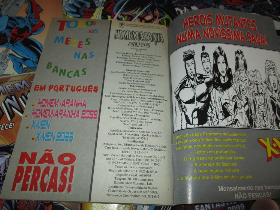 Livros BD 25 Homem Aranha 2099 Abril Marvel PT