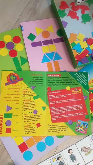 Zestaw gry puzzle dla dzieci Figuraki Granna 3 latka