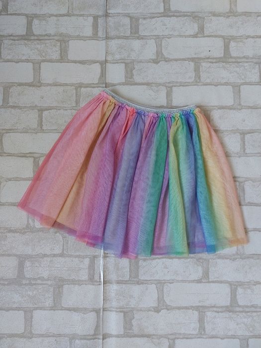 Нарядная юбка пачка радужная на девочку с фатина