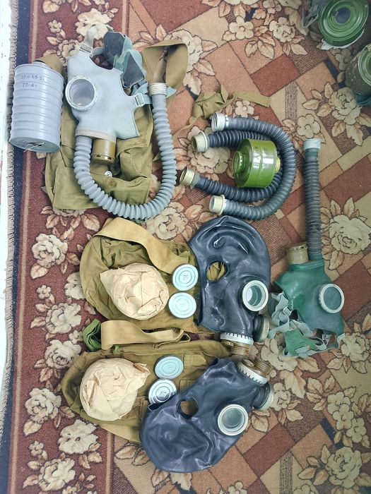 Противогазы чёрный ПБФ хомяк, серые  гп4у, гп4, гп5м, дпг3,