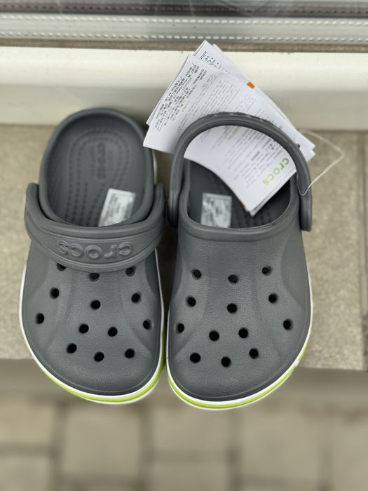 Дитячі крокси рожеві сірі Crocs bayaband kids