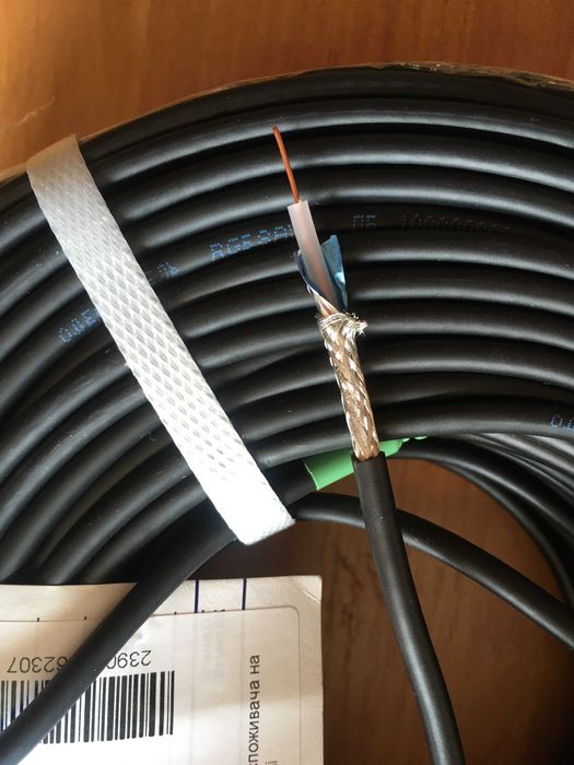 Кабель RG-58 AU 50 Ом.Мідь,Луджений.Легко паяється.Одескабель. 31,0гр.