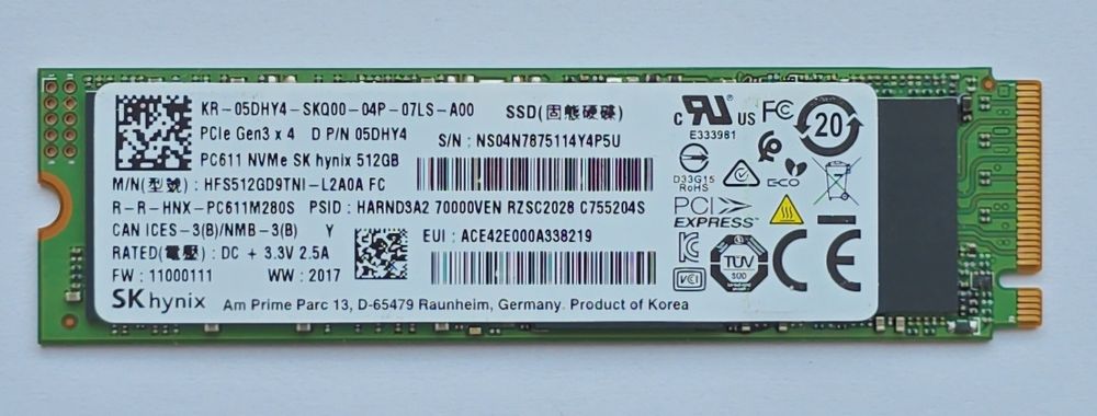 SSD 512Gb NVMe диск M.2 2280 SK hynix (стан нового)