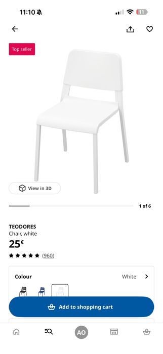 Cadeira branca ikea