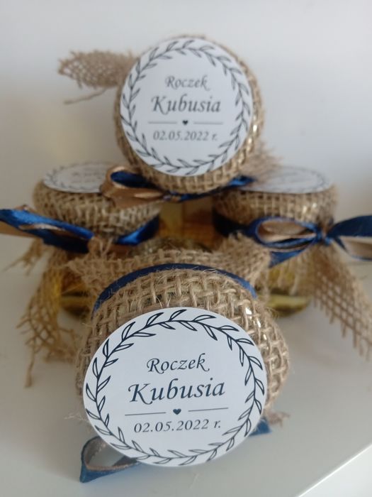 Rustykalne wesele upominki , podziękowania dla gości