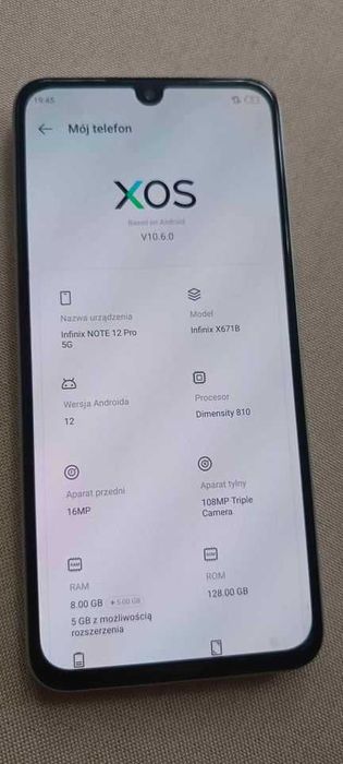 Sprzedam telefon INFINIX 12 PRO 5G 8/128G