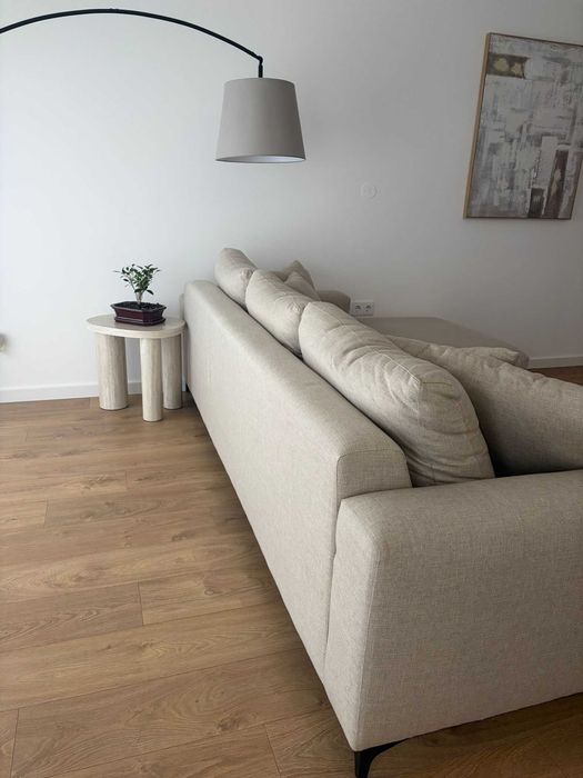 Sofá com puff modular