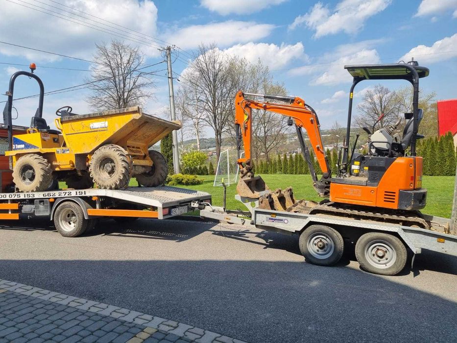 Wynajem minikoparki koparki 2t 3t / koparki z operatorem / wozidła 3t