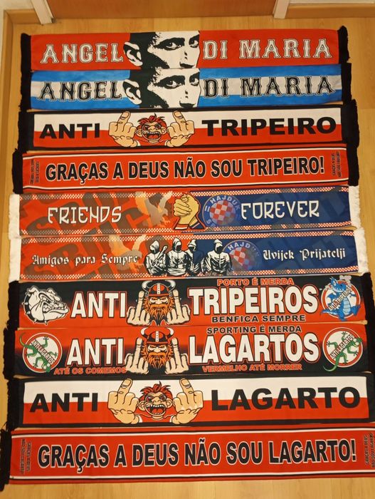 Cachecol ultras futebol cetim novo, artigo de colecao, escolhe o teu!