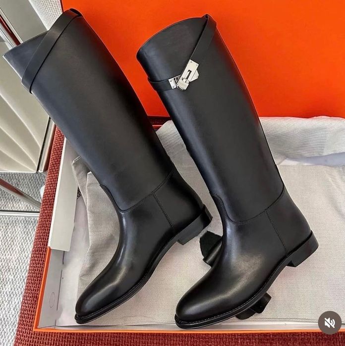 Зимові ботфорти шкіра