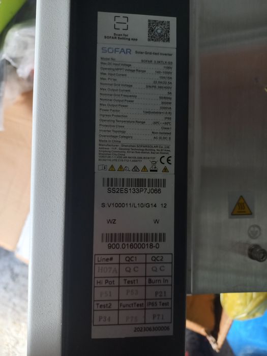 Falownik Sofar 3.3 KTL-X G3 | Trójfazowy
