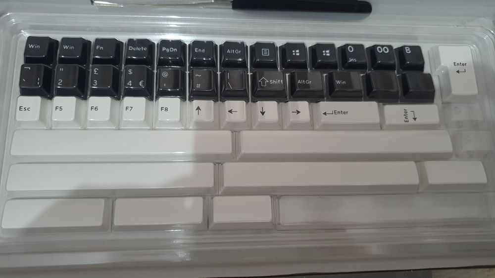 Conjunto de 182 teclas cinza-escuras/cinza-acinzentadas para teclado m