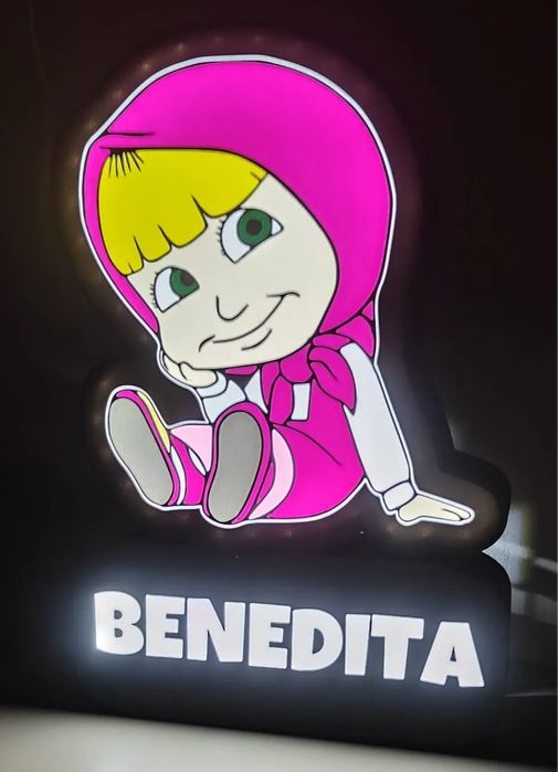 Masha LightBox Personalizada com Nome