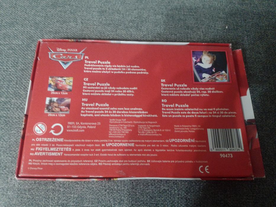 Puzzle Disney Cars Auta Trefl 24 i 30 elementów - KOMPLET