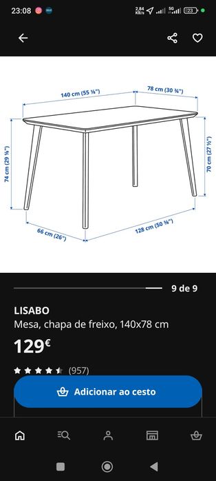 Mesa de jantar IKEA
