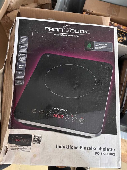 Placas vitrocerâmicas Proficook nunca usadas 2000 Watts