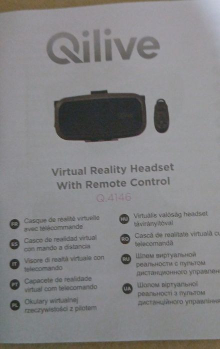 Óculos de realidade virtual , da QILIVE, com controlo Remoto
