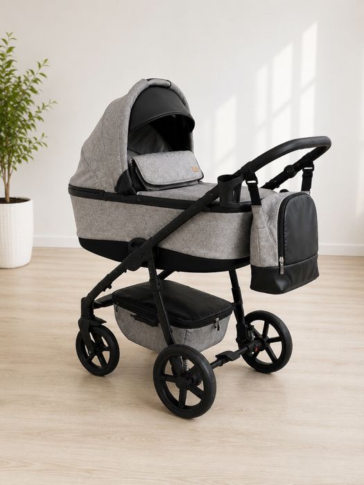 Коляска Donatan 3в1 + автолюлька Cybex Cloud Q Plus + база Isofix + адаптери | Повний комплект