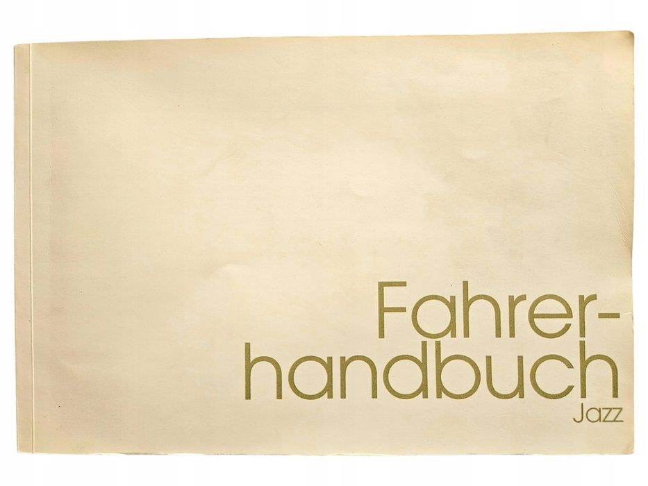 Fahrer Handbuch Książka Serwisowa Honda Jazz II 2007-14 DE