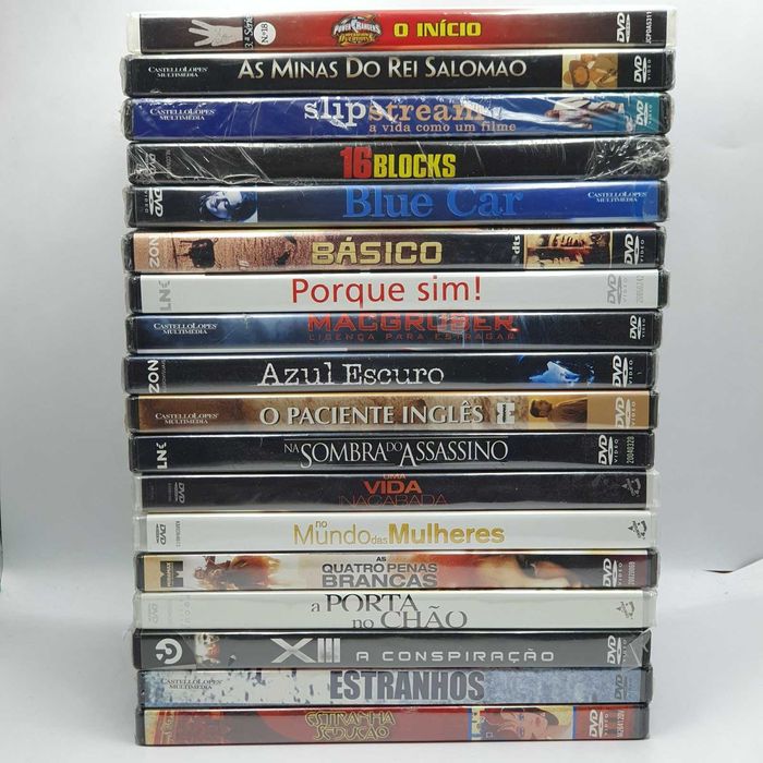 Lote 1/4 - Pack de 18 Filmes Novos e Selados em DVD - Ref.VI