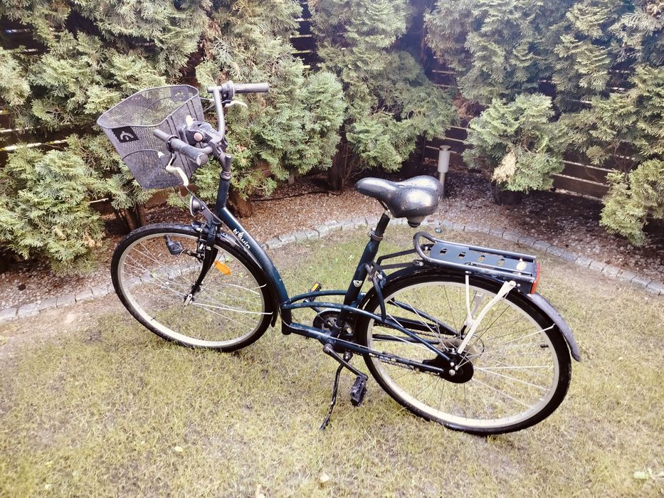 B’TWIN Elops 3 City Bike – 28”, SRAM 5 biegów, koszyk, bagażnik
