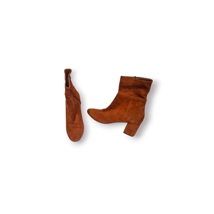 Botins H&M – Suede (Camurça) Castanho – Tamanho 37 | Salto Médio