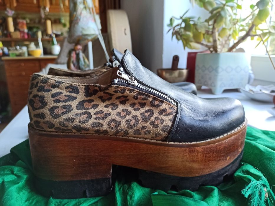 Buty vintage koturny 26 cm