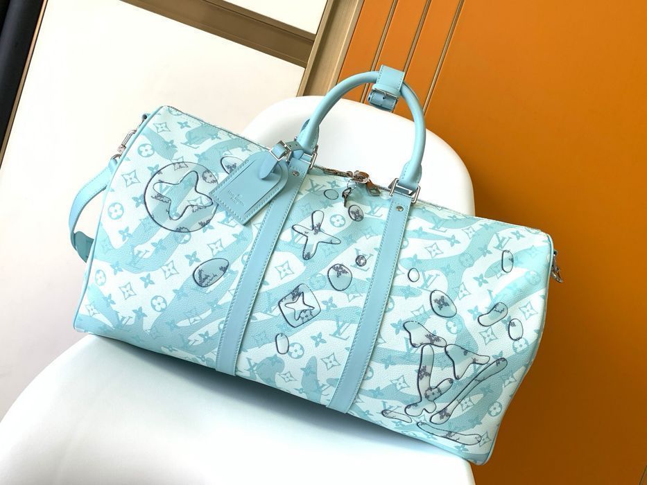 LOUIS VUITTON keepall сумка голубая мужская унисекс спортивная дорожна