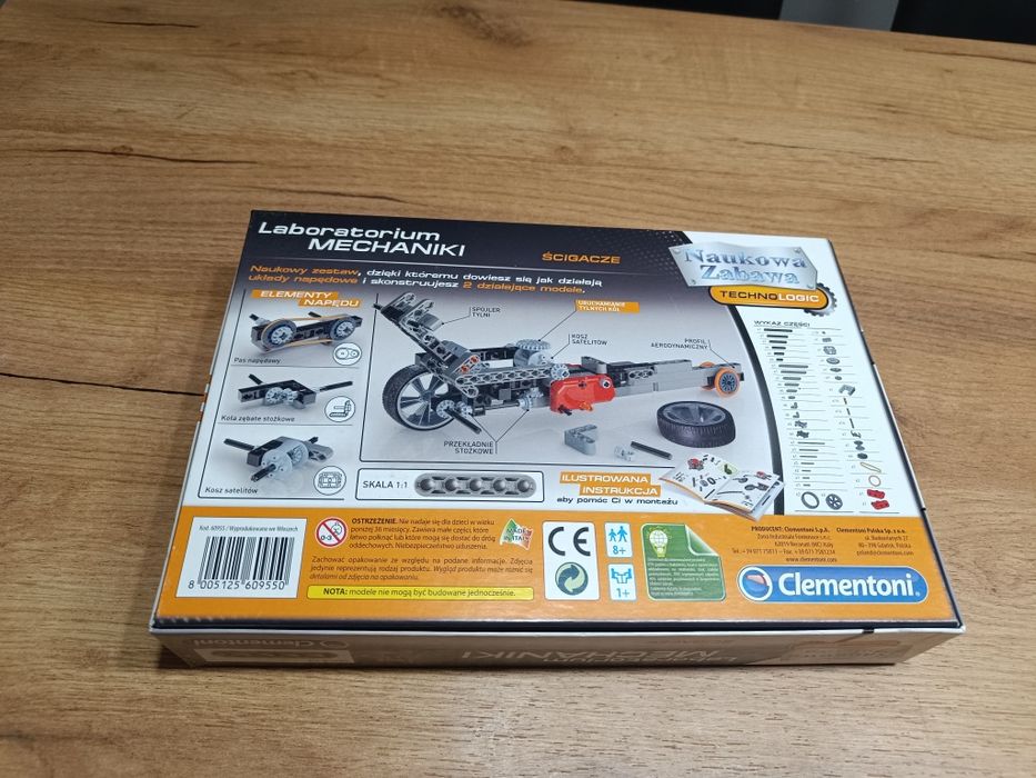 Laboratorium mechaniki ścigacze Clementoni Zestaw edukacyjny, klocki