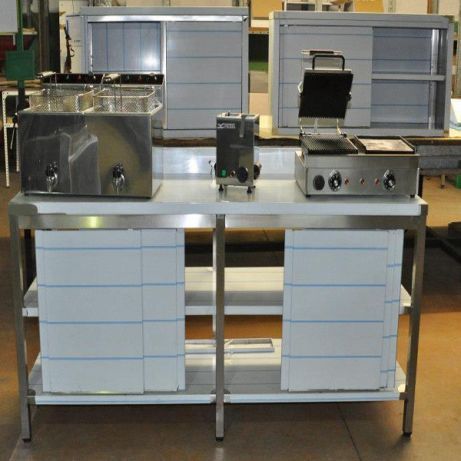 Bancada inox c/prateleira hotelaria c/ Varias medidas qualidade Novo