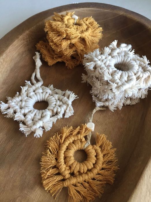 Enfeites Natal Macramé