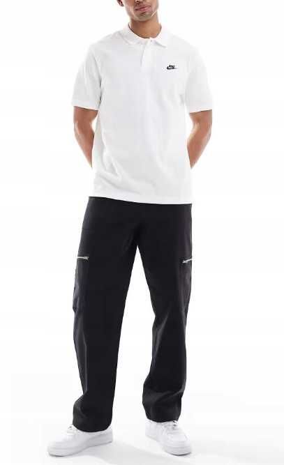 Koszulka polo męska NIKE biała r. S