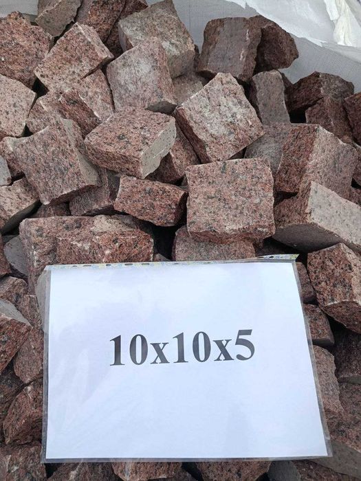 Бруківка гранітна 10х10х5 габро, покост, лізник. Шашка