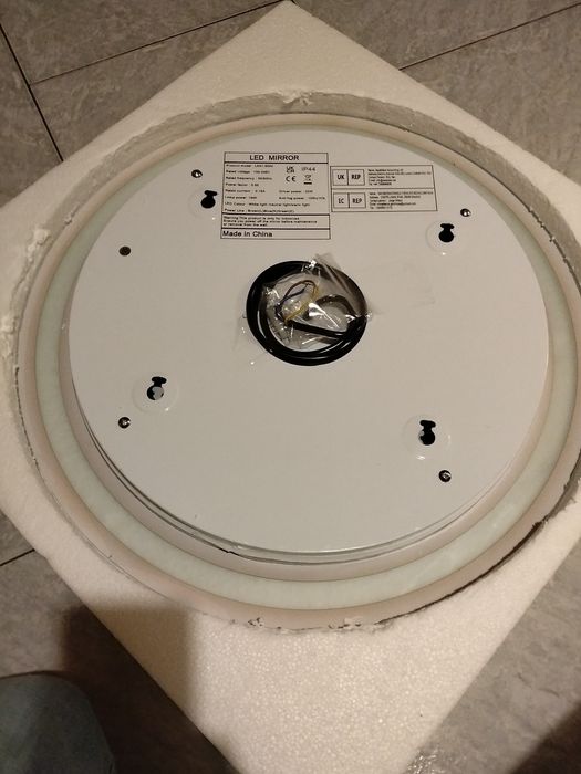 Lustro Łazienkowe Okrągłe 50cm  Podświetlenie LED Ściemnialne NOWE