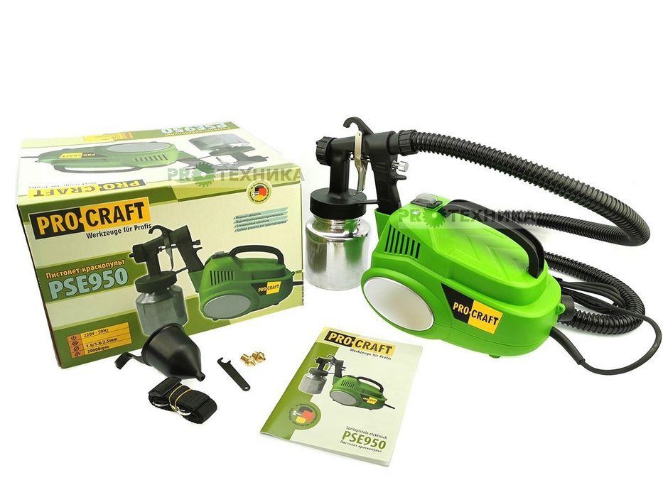 Procraft Краскопульт Прокрафт Германия 950 3Сопла Новый Распылитель Продам