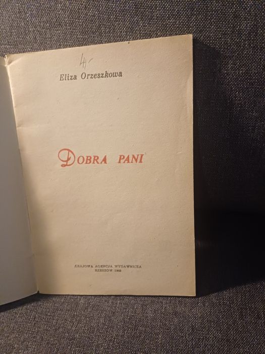 Eliza Orzeszkowa Dobra Pani