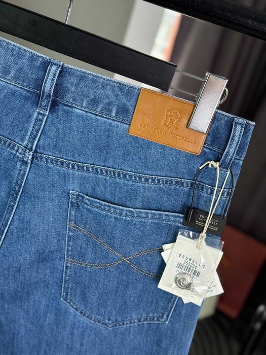 Мужские синие джинсы Brunello Cucinelli классические джинсы d089