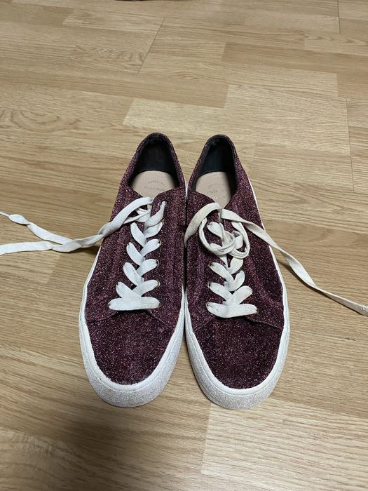 Trampki na platformie, sneakersy Pull&Bear 39 brokatowe