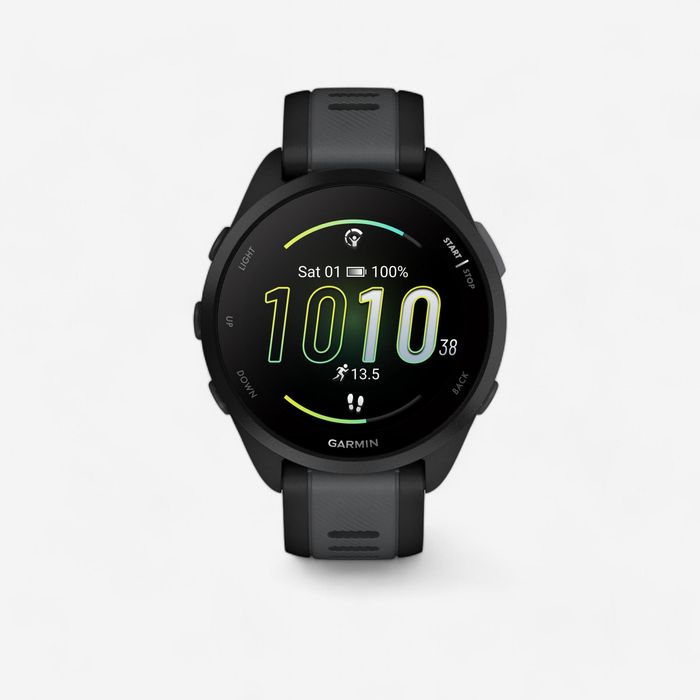 Relógio conectado gps de running garmin forerunner 165 preto/cinzento