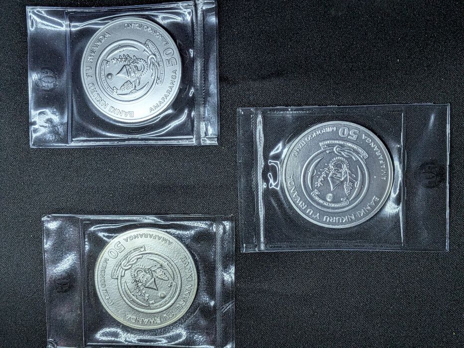 50 francs Ruanda em prata