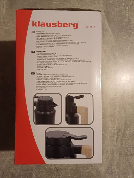 Nowy termos dzbanek cateringowy biurowy konferencyjny Klausberg 2L
