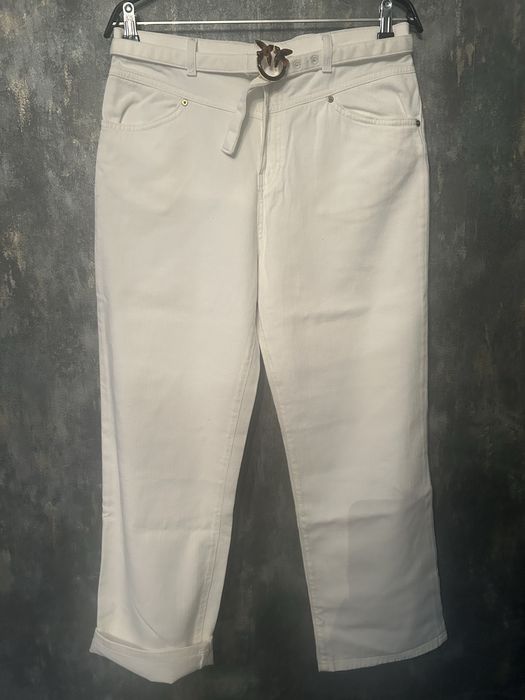 Spodnie jeans Pinko z mega paskiem r.31