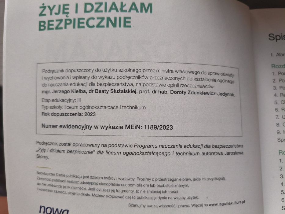 Żyję i działam bezpiecznie