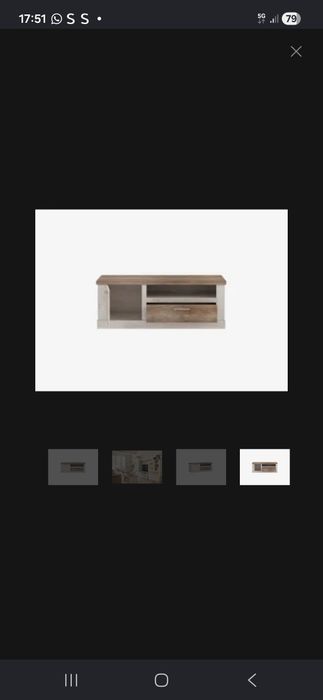 Movel TV sala madeira/Branco Conforama