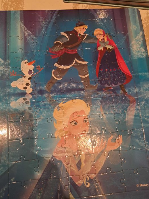 Książki, puzzle zestaw Kraina lodu, Blue