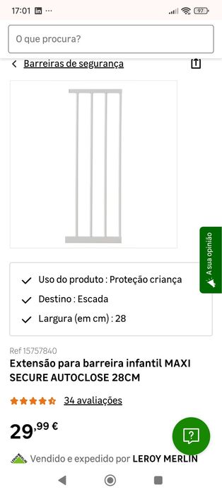 Barreira de segurança infantil  + Extensão Munchkin Autoclose