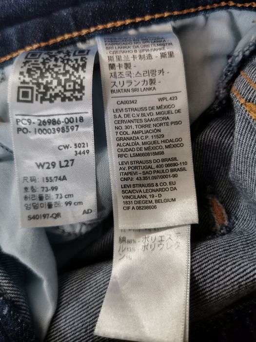 Jeansy Levi's roz. 29