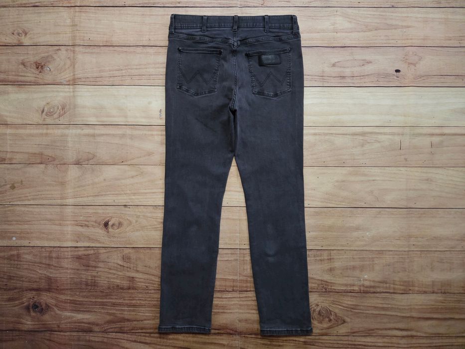 WRANGLER Larston Spodnie Jeans Szare Męskie r. 34/32