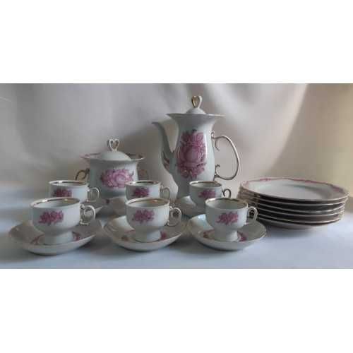 Сервиз фарфор кофейный десертный 20 предметов Полонное