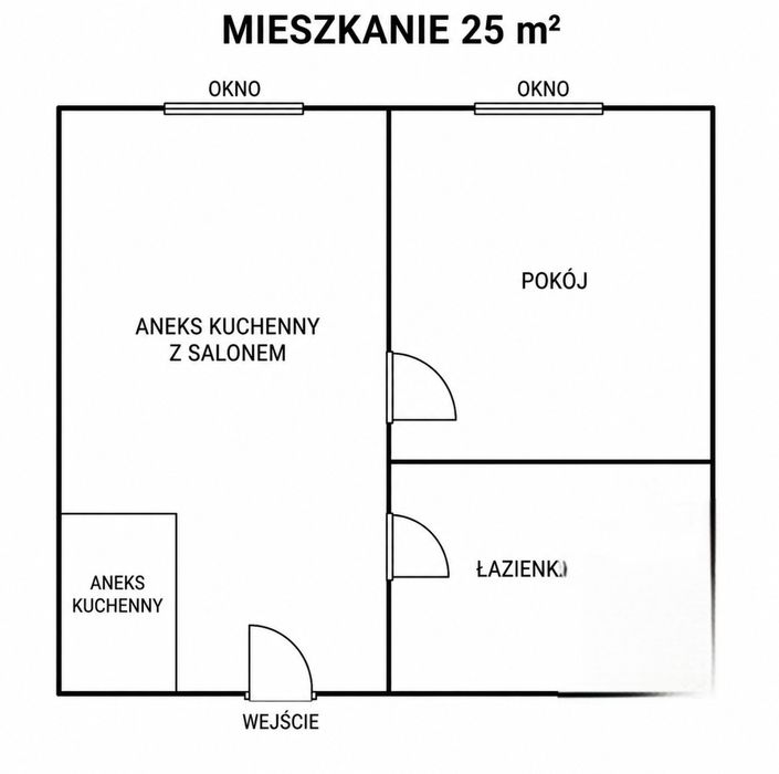 Mieszkanie 25 m² w centrum Sosnowca  1 piętro CO 1 429 zł z opłatami